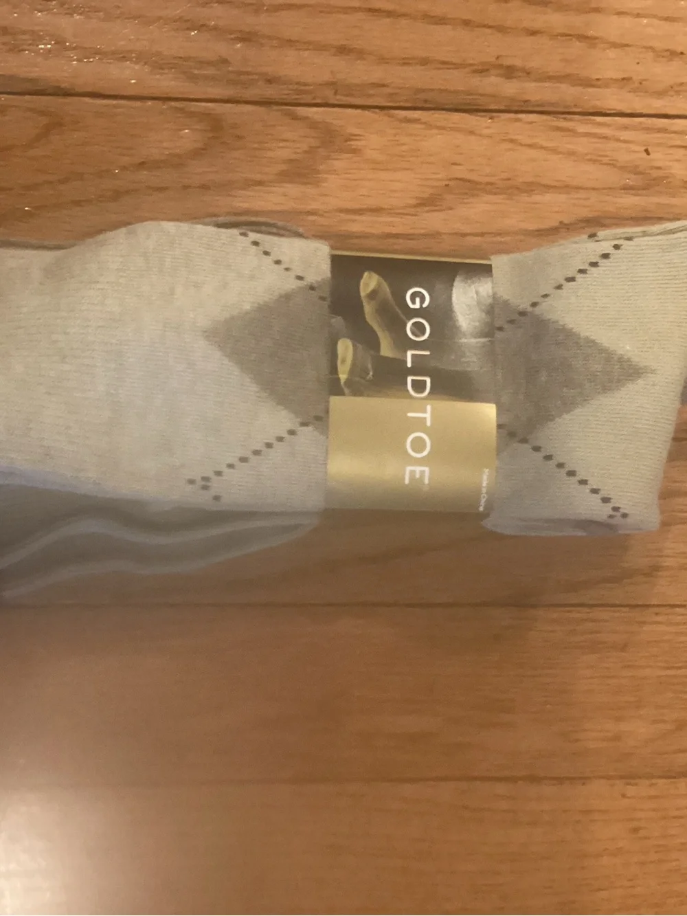 Gold Toe Men's Cream Argyle Dress Socks with Tan Accents